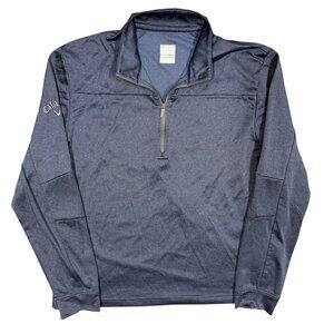 Callaway Weather Series Long Sleeve 1/4 Zip Golf Pullover Stretch Blue Medium